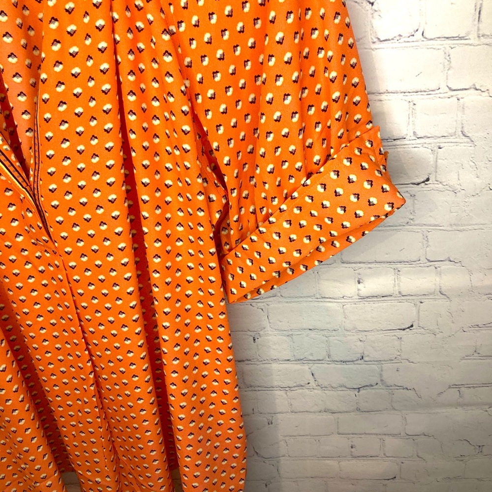 Max Studio Orange Patterned Blouse - image 4